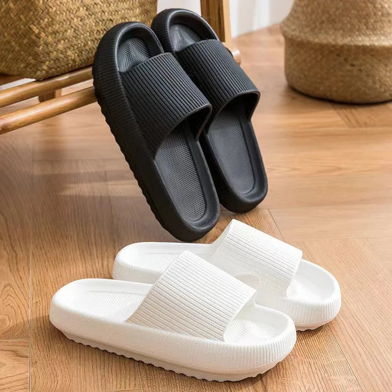 Thick Sole Cloud Slippers Women Men,Large Size,Pillow House Slippers Shower Sandals,Indoor Bathroom Slides,Lightweight,Non-Slip LadyShow.Store