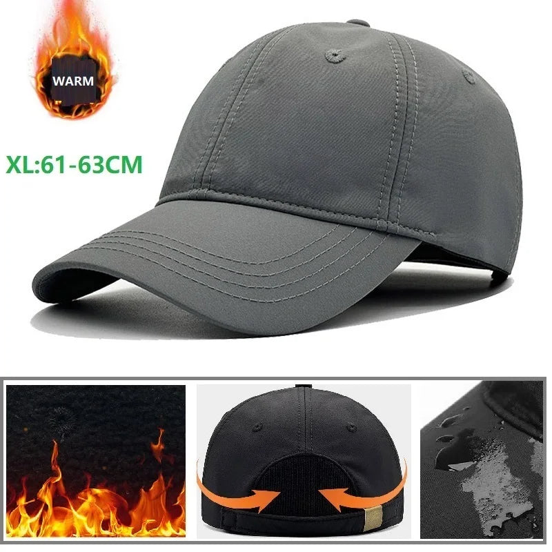 Waterproof Windproof Winter Warm Knit Beanie Fishing Hat Cap, Slouchy Soft Black Headwear Great for Winter Ski Walking Running Pi-Mart