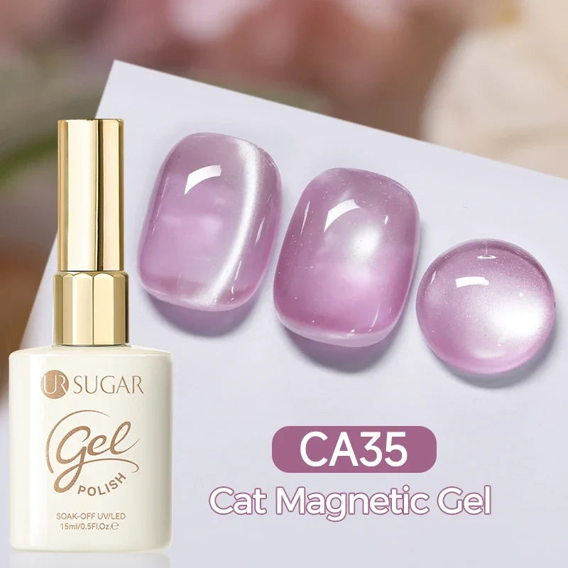 UR SUGAR 15ml Cat Magnetic Gel Nail Polish 30 Colors Semi Permanent Magnetic Gel UV/LED Soak Off Painting Vanrish Design Tri Light Beauty