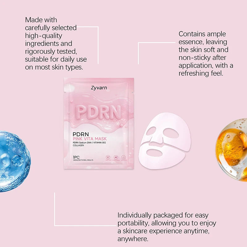 PDRN Pink Skincare Set Salmon Dna Collagen Vita Coating Mask Lift Firm Skin Make Skin Glow Moisturizing Nourishing Skincare Set Pi-Mart