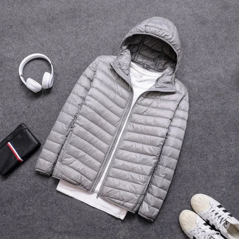 Men's Ultra Light Down Jacket 2024 New Arrivals Spring Winter Feather Ultralight Packable Casual Classic Puffer Coats Men Jacket LadyShow.Store