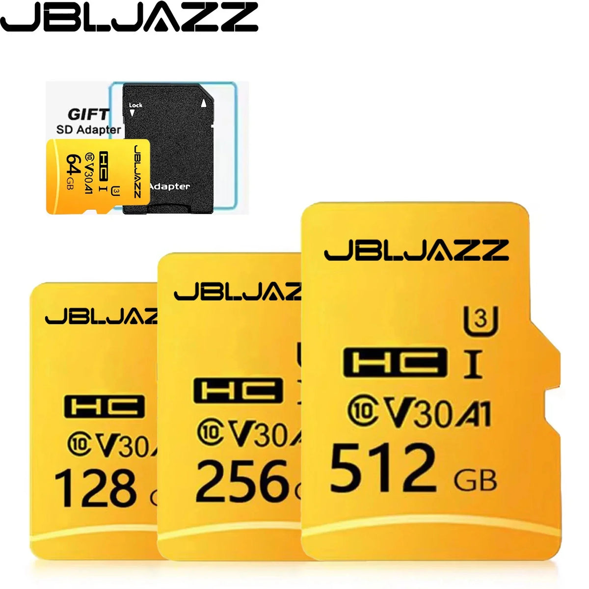 High Speed Micro TF SD Card 128GB 256GB Class 10 U3 V30 Up to 100MB/s for Camera Drone Driving Recorder Waterproof Memory Card Pi-Mart