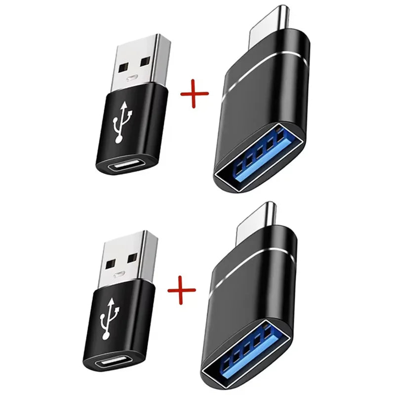 2PCS USB 3.0 To Type C OTG Charger Adapter Connector Type-C to USB Male To Type-c Adapt Converter for PC MacBook Car USB ipad Pi-Mart