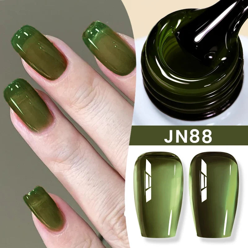 BORN PRETTY 10ml Jelly Nude Gel Nail Polish 50 Colors Semi Transparent Nail Art Nail Supplies Soak off UV LED Nails Gel Varnish Tri Light Beauty