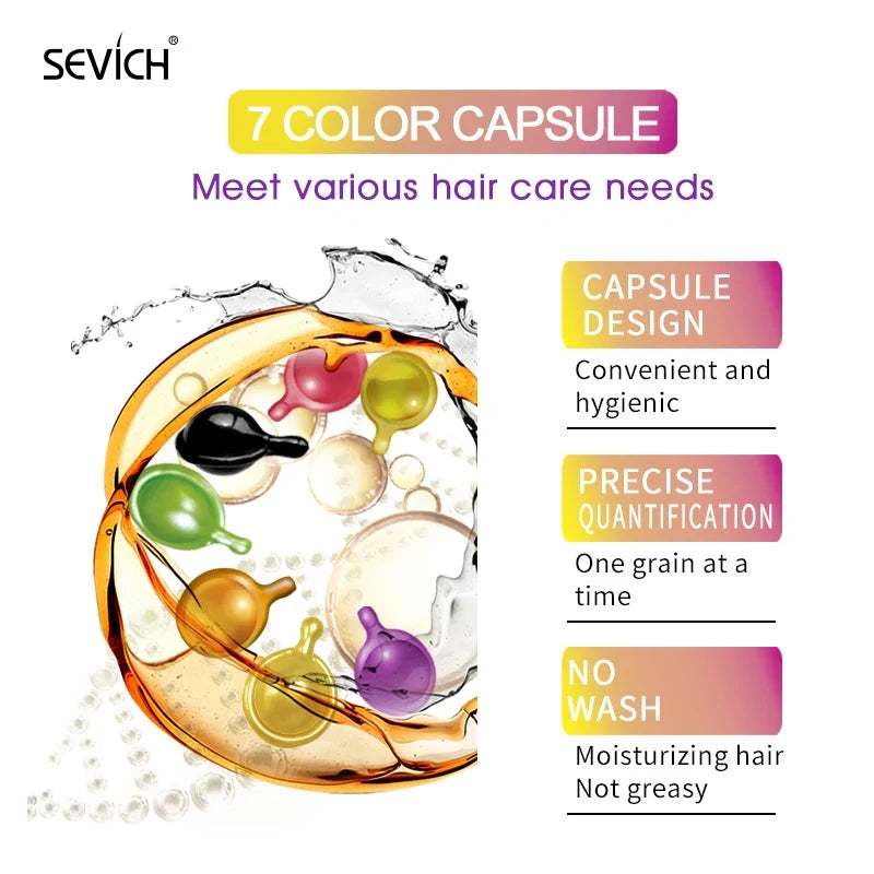 30Pcs Anti Hair Loss Hair Vitamin Capsule Oil Keratin Complex Oil Smooth Silky Hair Serum Hair Mask Repair Frizz Damaged Sevich Tri Light Beauty