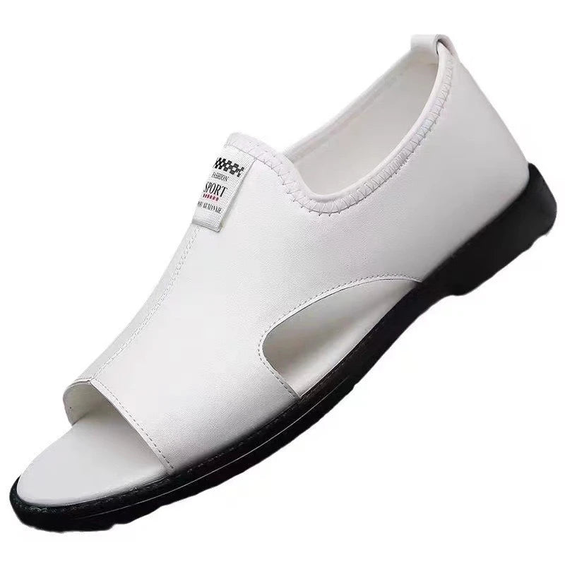 Brand Man Sandals Designer Fashion Leather Casual for Men Summer Comfortable Beach Slippers Outdoor Non-slip Men Sandalias 2026 Pi-Mart