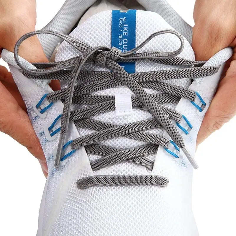 Elastic Laces Sneakers Classic Elastic Shoelaces 6mm Width Flat Shoelace for Kids Adults Shoe laces Rubber Bands for Shoes Pi-Mart