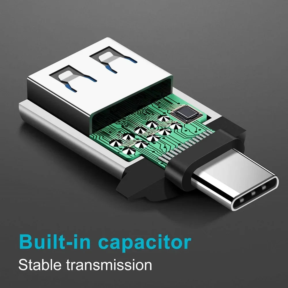 2PCS USB 3.0 To Type C OTG Charger Adapter Connector Type-C to USB Male To Type-c Adapt Converter for PC MacBook Car USB ipad Pi-Mart