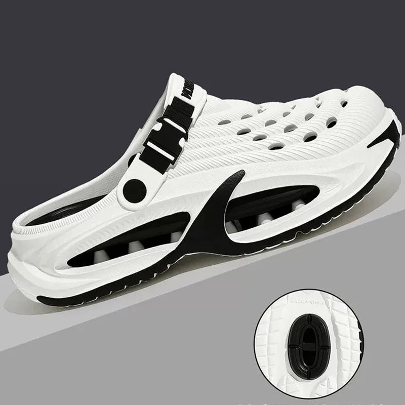 Fashion Hollow Out Thick Bottom Sports Sandals Men Eva Soft Sole Summer Clogs Sandals Men Non Slip Outdoor Driving Beach Sandles Pi-Mart