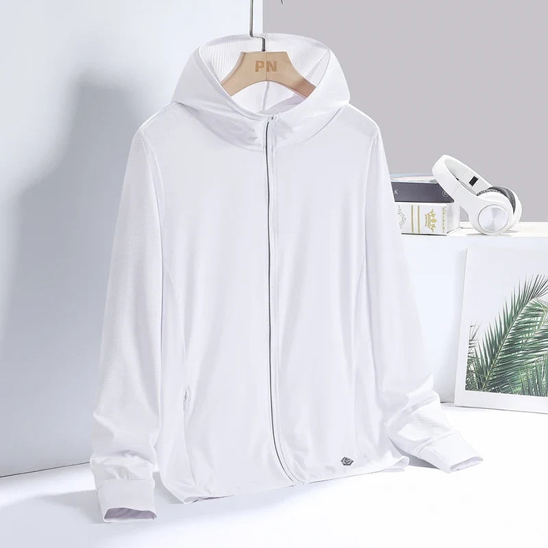 YJKVUR Unisex Summer New UPF 50+ UV Sun Protection Hoodie Jacket Men Women Lightweight Hiking Outdoor Long Sleeve Sun Shirt Coat LadyShow.Store