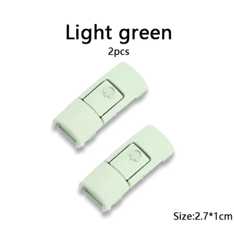 New Colorful Shoelaces Press buckle Metal Shoelace Clip Press Lock Kids Adult Shoes Accessories AF1 Sneaker Kits Metal Laces Tip LadyShow.Store