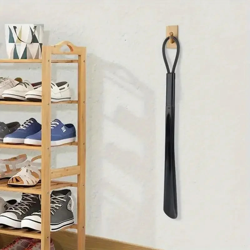 1pc Extra long flexible plastic shoe horns do not require bending durable shoe spoons for pregnant women wearing shoe assistants Pi-Mart