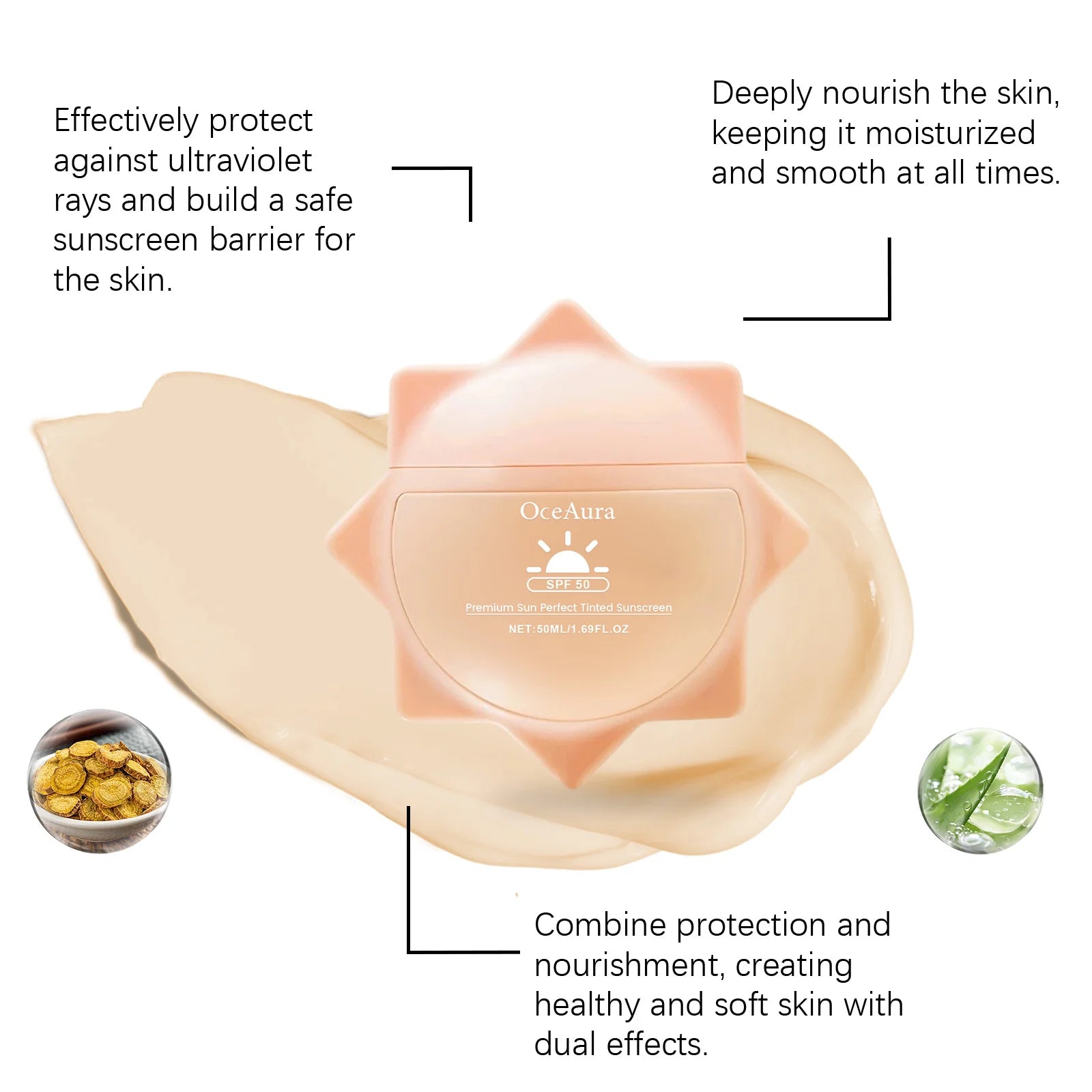 Sunscreen For Face Whole Body SPF 50+ UV Resistant Skin Protection Anti Sunburn Oil Control Moisturizing Sun Isolation Cream Pi-Mart