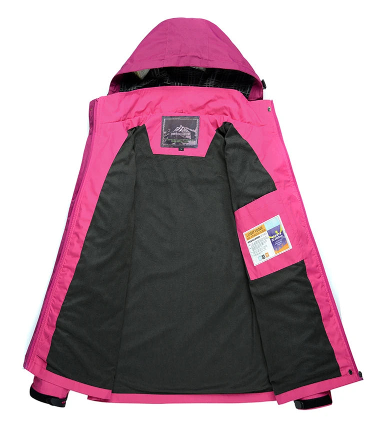 TRVLWEGO Women's Waterproof Hiking Jacket Windproof Windbreaker Camping Hunting Climbing Trekking Fishing Coat Outdoor Clothing Pi-Mart