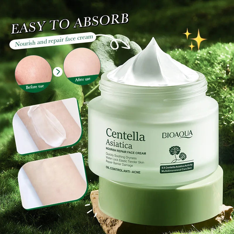 BIOAQUA Asiatic Centella Face Cream Moisturizing Whitening Anti-Aging Anti Acne Facial Cream Beauty Face Skin Care Products Tri Light Beauty