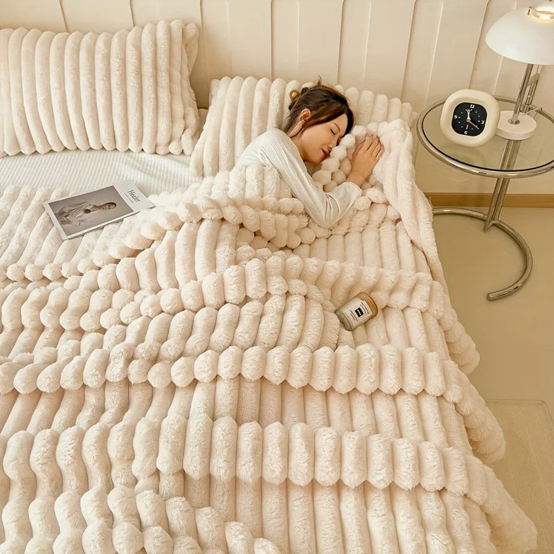 Throw Blanket Keep Warm Winter Bed Blankets Double Sided Queen Duvet Cover Camping Double Bed Cover Bedspread On The Bed Pi-Mart