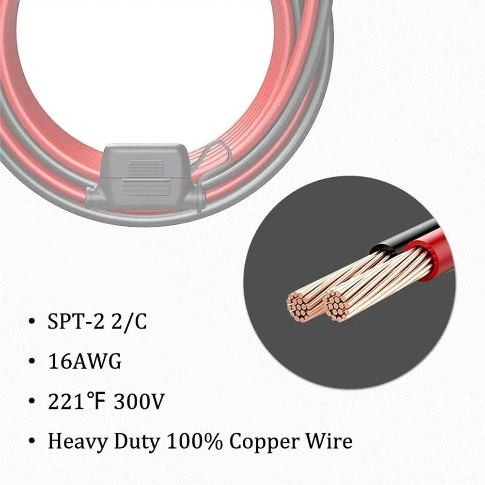 Charger Cable For Motorcycle Battery Terminal To SAE Quick Extension Cable With 10A Fuse O Connector Battery Charger Adapter Pi-Mart