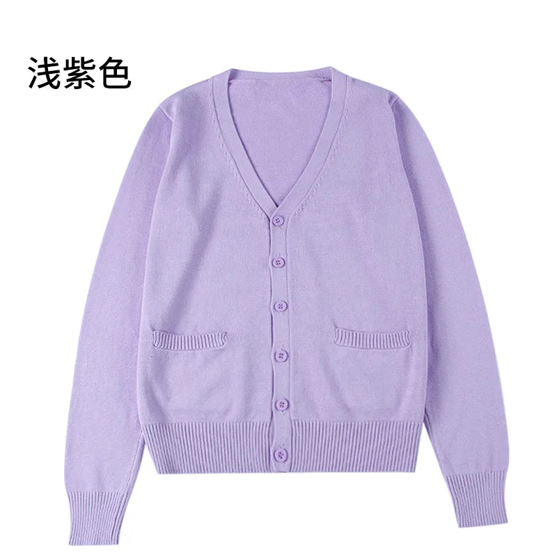 New Sweater Solid Candy Women Knit Top Fashion Female Cardigan Thin Spring Autumn Long Sleeve Adult Jacket Clothes Slim XS-2XL LadyShow.Store