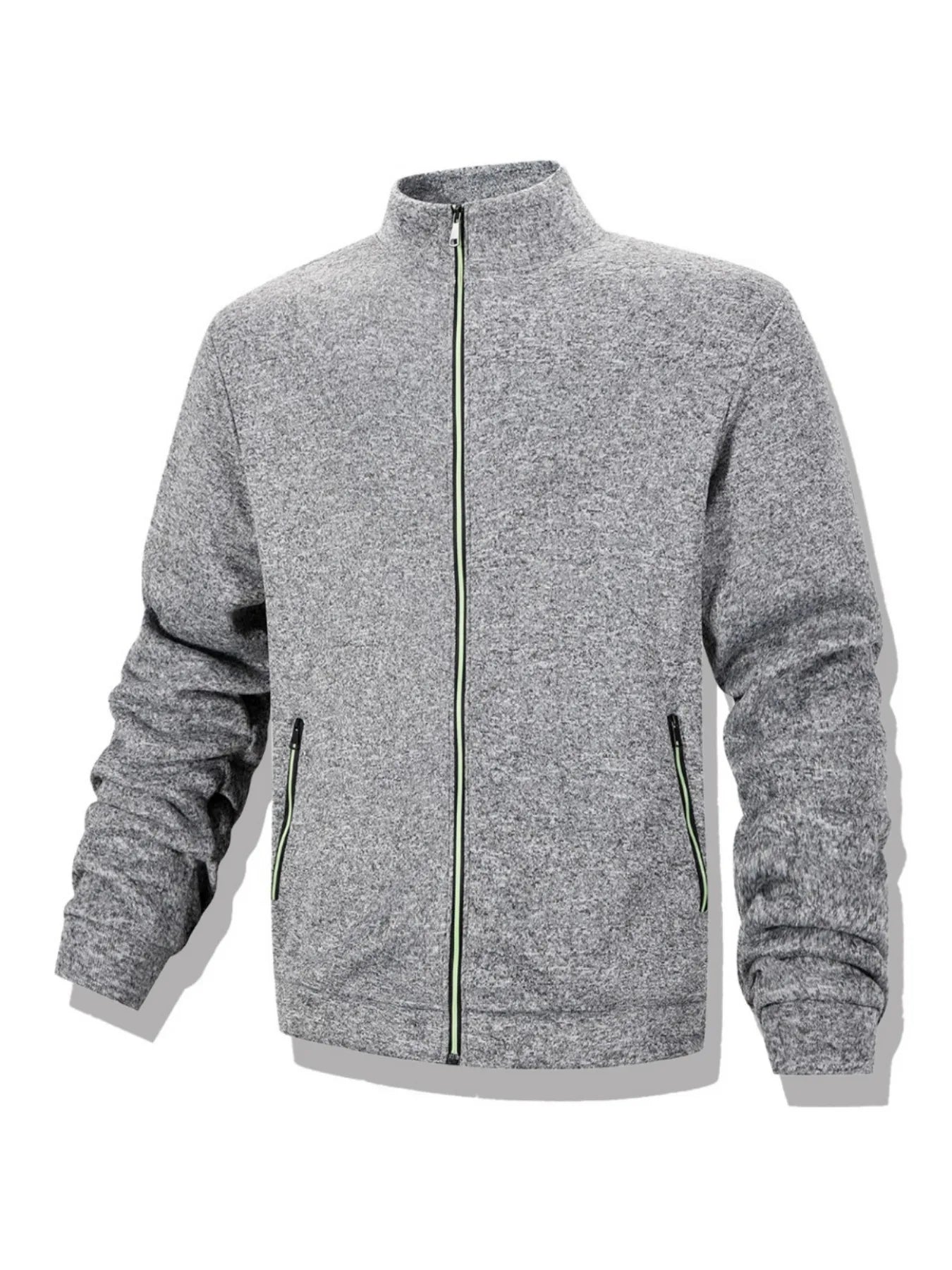 Men's Casual Sweatshirt Jackets Full Zip Up Cardigan Stand Collar Jacket Autumn Winter Male Outdoor Windproof Warm Coat LadyShow.Store