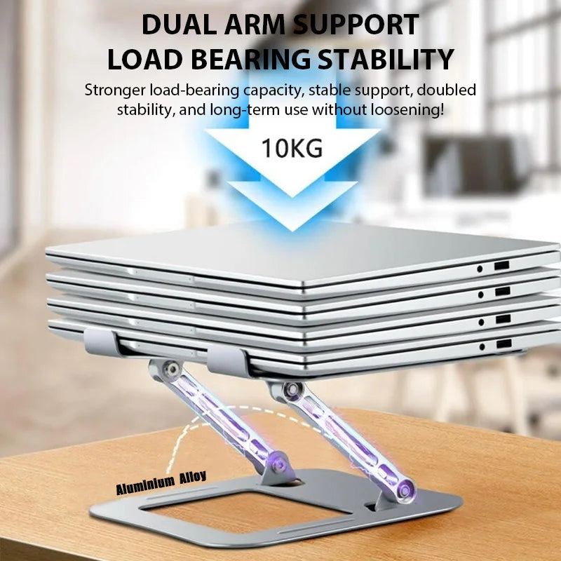 XMSJ Laptop Stand Adjustable Carbon Steel Notebook Tablet Stand Up to 17 Inch Macbook Laptop Portable Foldable Cooling Holder Pi-Mart