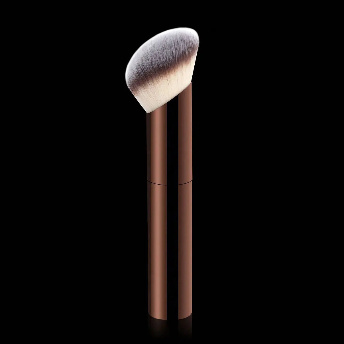 7pcs Professional Makeup Brush Set, Includes: 4pcs Dual-Ended Face Brushes, 1pc Angled Brush, 1pc Short Handle Foundation Brush, Tri Light Beauty