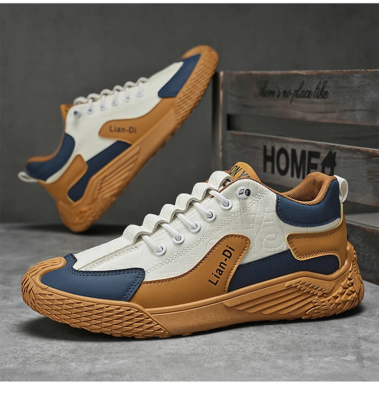 Spring and Autumn Fashion Elastic Band Sneakers for Men, Versatile Trendy Casual Shoes, Student Running Shoes, Soft-Soled Lightweight Men's Shoes Pi-Mart