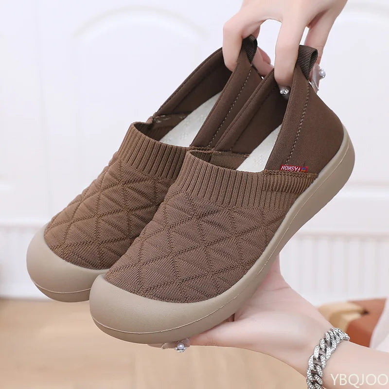 Spring and Autumn Fashion New Lightweight and Comfortable Women's Single Shoes with Soft Surface One Step Stepping Women's Shoes Pi-Mart