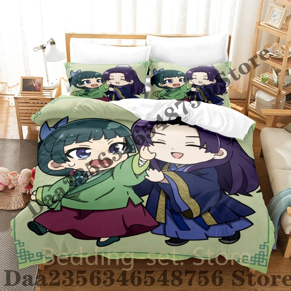 2026 The Apothecary Diaries Bedding Set Single Twin Full Queen King Size Bed Set Bedroom Duvetcover Sets Anime Bed Sheet Set LadyShow.Store