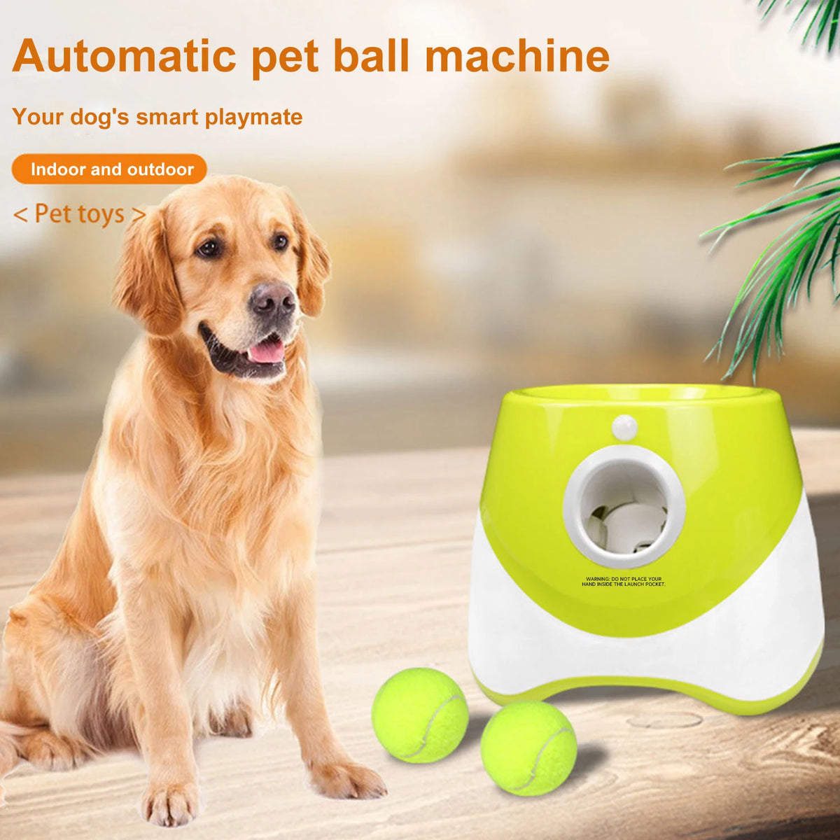 Mini Automatic Dog Ball Launcher 3m/6m/9m,USB Charging Interactive Pet Toy with 3 Tennis Balls for Puppy Indoor Outdoor Exercise Pi-Mart