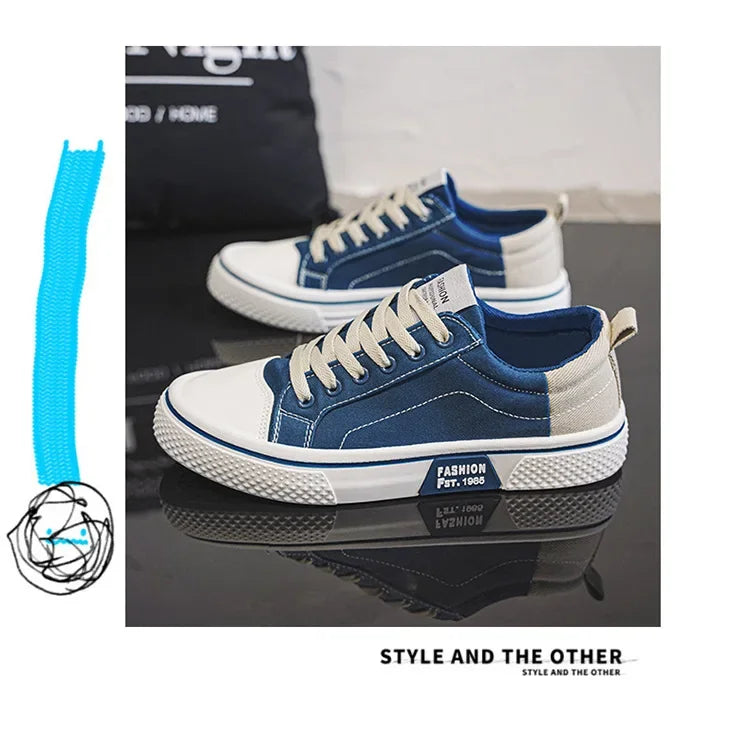 2026 New Summer Men's Breathable Versatile Skateboarding Shoes Men's Soft Bottom Casual Sports Trend Fashion Canvas Shoes 48size Pi-Mart