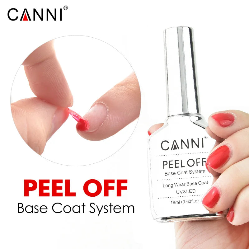Canni TPO FREE HEMA FREE 18ml Long Wear Diamond Nowipe Top Coat Peeloff Base Coat Soak Off UV LED Gel Polish Nail Manicure Tri Light Beauty