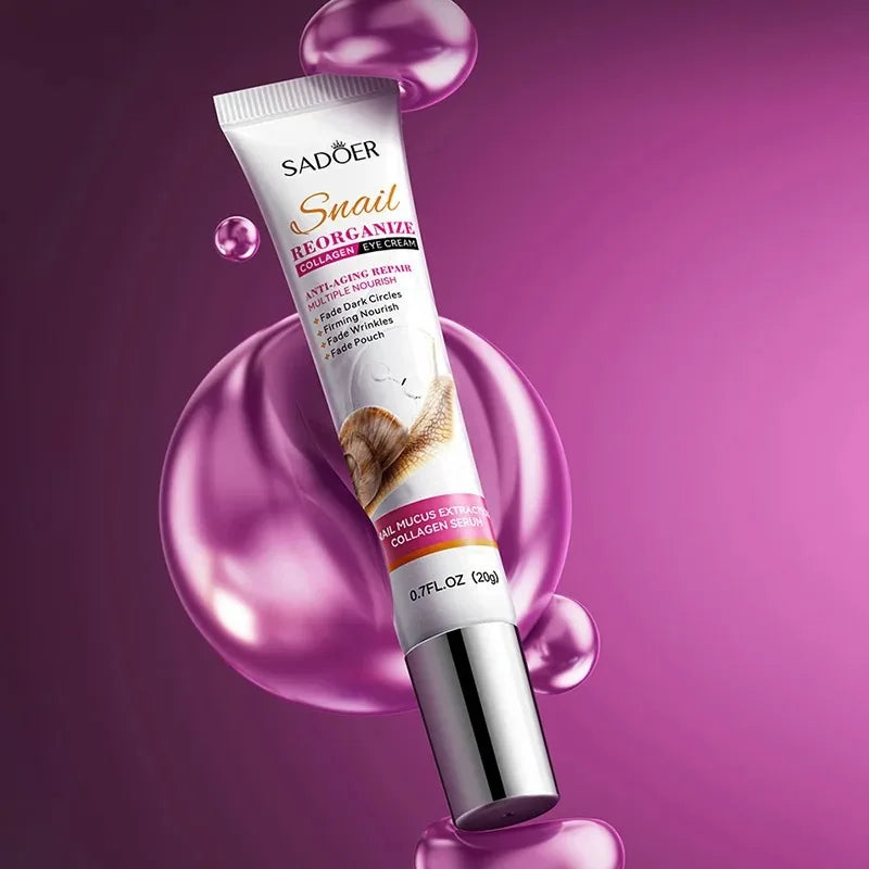 Saoder Snail Collagen Eye Cream Anti Dark Circles Remove Eye Bags Moisturizing Firming Beauty Eyes Skin Care Products Tri Light Beauty