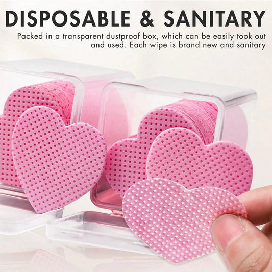 LULAA Glue Wipes Lint Free Nail Wipes Non-Woven Fabric Lash Glue Wipes Nail Polish Remover Wipes Use for Nail Polish Remover Tri Light Beauty