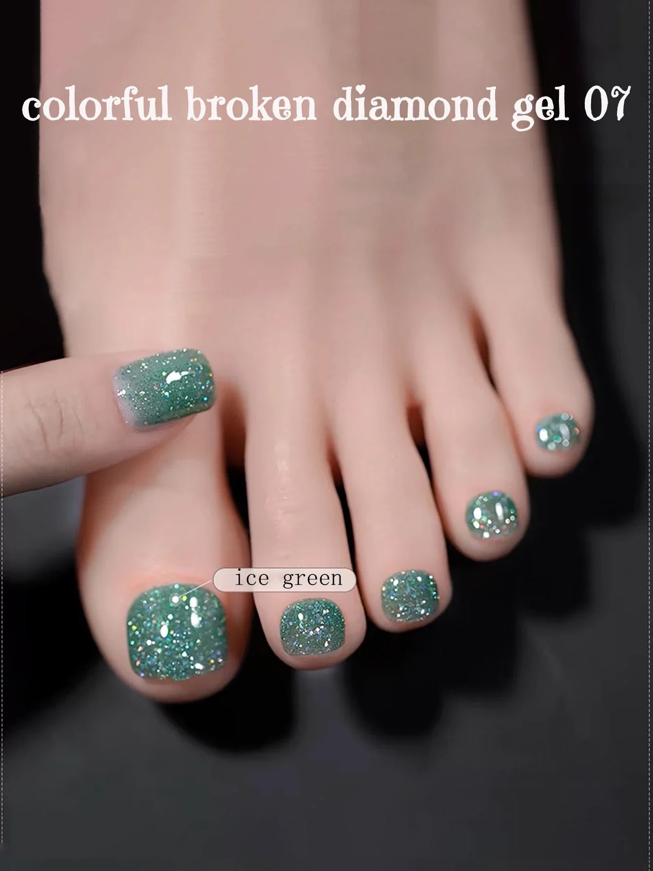 SHAKA 1-8pcs Popular Versatile Whitening Pink Green Blue Bling Gel Super Glitter Water Light Broken Diamond Gel Nail Polish Tri Light Beauty