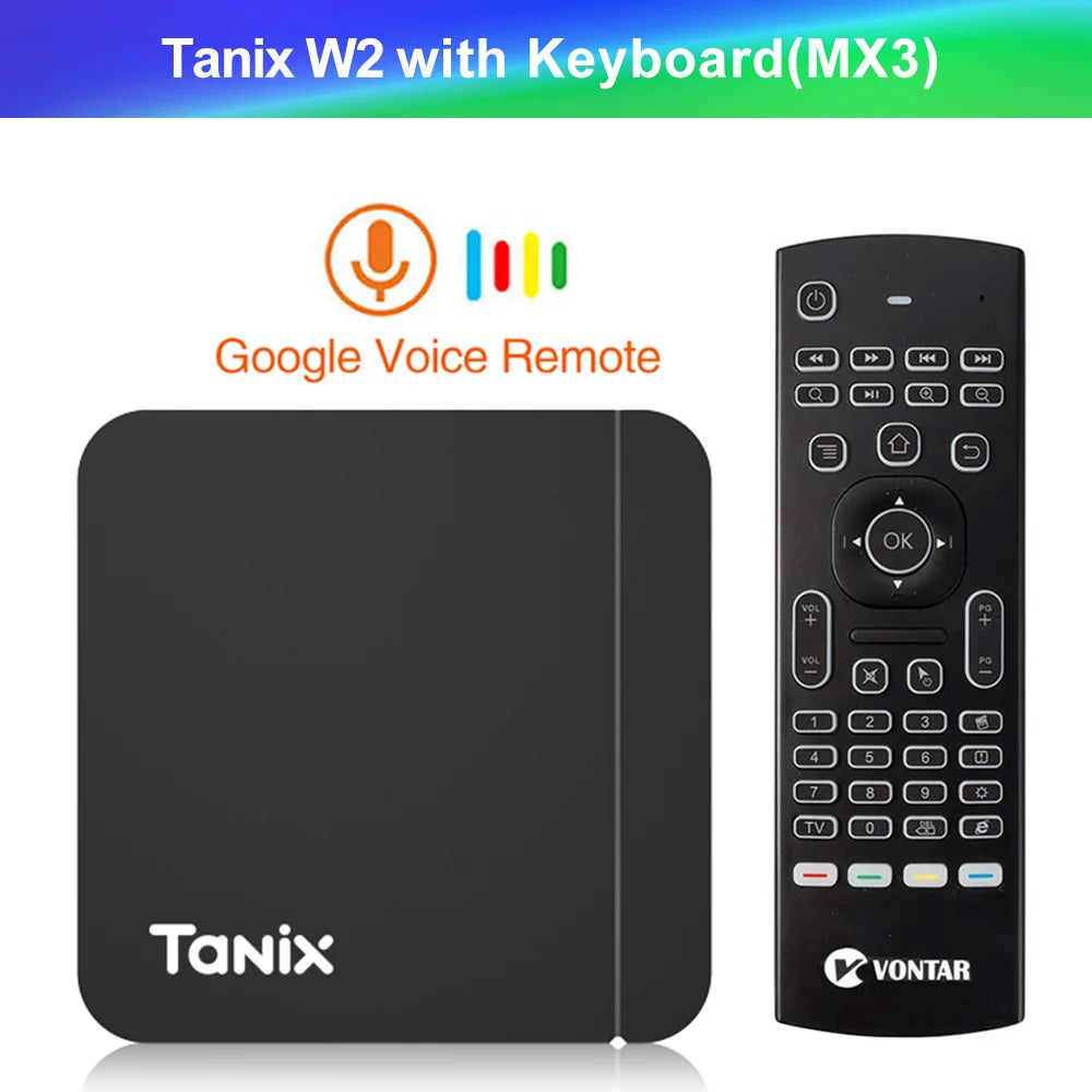 Tanix W2 Smart TV Box Android 11 Amlogic S905W2 4GB 64GB Support AV1 Dual Wifi  Media Player TVBOX Set Top Box 32GB 2GB 16GB Pi-Mart