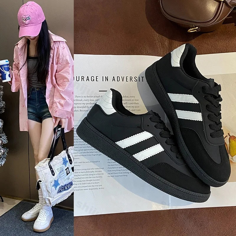 Autumn Women Casual Sports Shoes 2025 Comfortable Non Slip Outdoor Casual Shoes Soft Sole Retro Female Sneakers Zapatos Mujer Pi-Mart