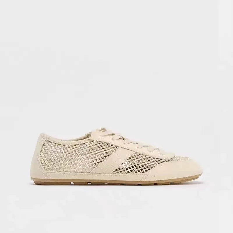 AIYUQI 2026 Women's Flat Sneakers Anti-slip Lace-up Breathable Women Sandals Plus Size Mesh Fabric German Training Shoes Female Pi-Mart