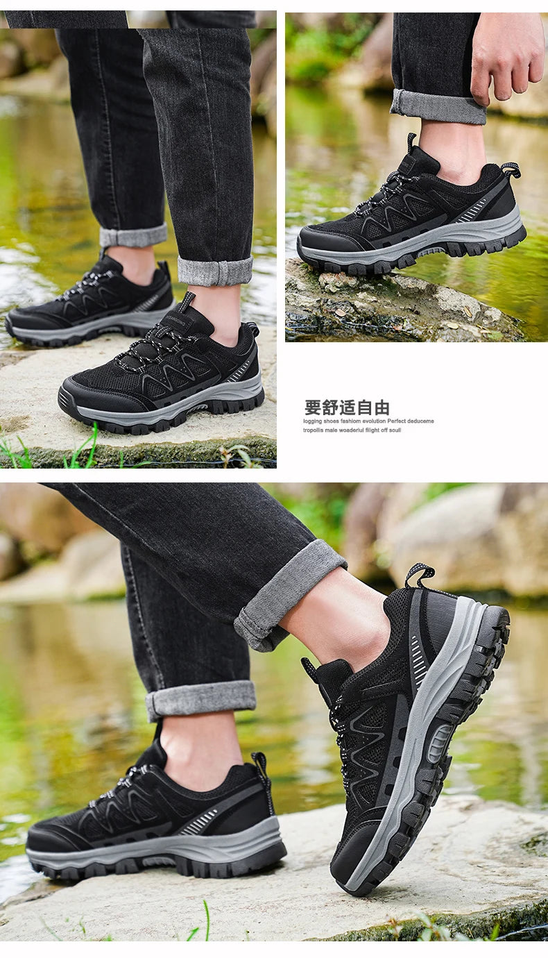 Men'S Hiking Shoes Sports Shoes Classic Design Outdoor Hiking Breathable Lightweight Sports Shoes Autumn New Items 39-48 Pi-Mart