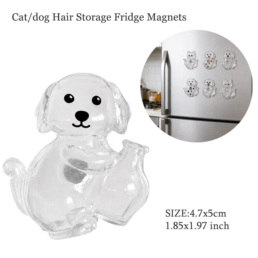 Transparent Dog Hair Storage Pendant Dog Hair Collector Keychain Pet Hair Memorial Bottle for Pet Lovers DIY Memorial Keychain Pi-Mart