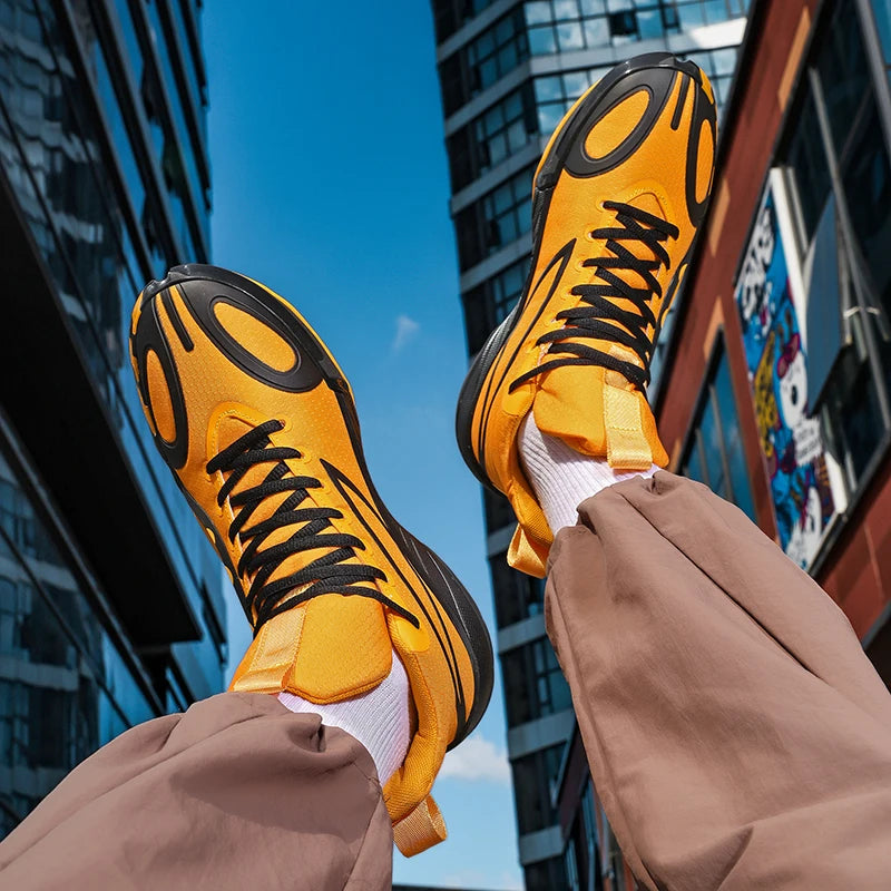 Men's Basketball Shoes Breathable Cushioning Non-Slip Wearable Runing Shoes Gym Training Athletic Basketball Sneakers for Men Pi-Mart