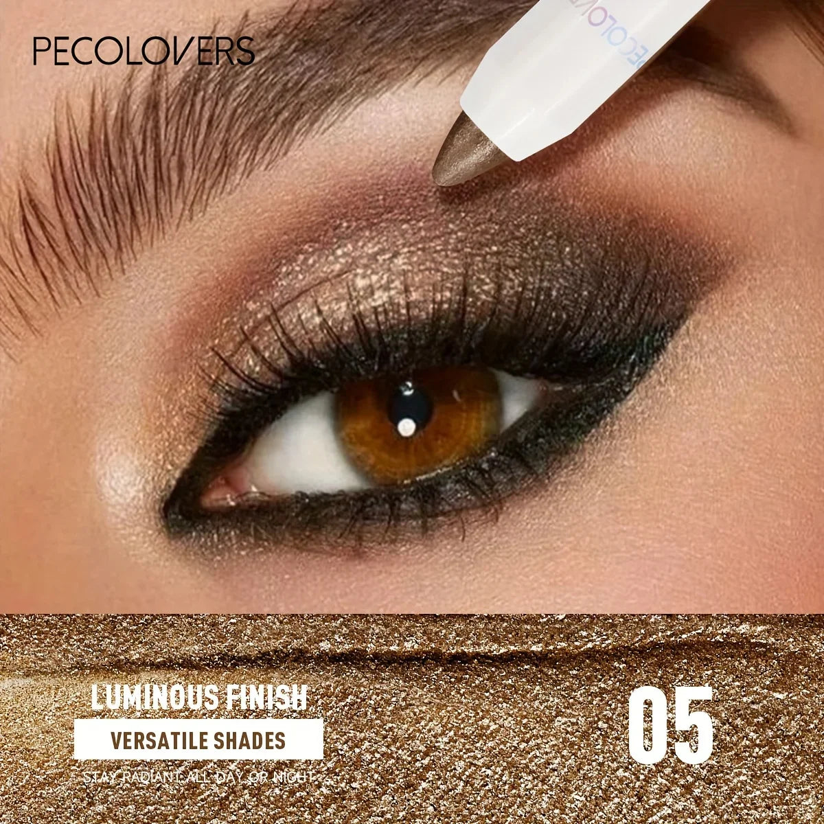 1PC Waterproof Eyeshadow Sticks Long Lasting High Pigmented Shimmer Glitter And Matte Neutral Brown Eyeshadow Pencil Crayon LadyShow.Store
