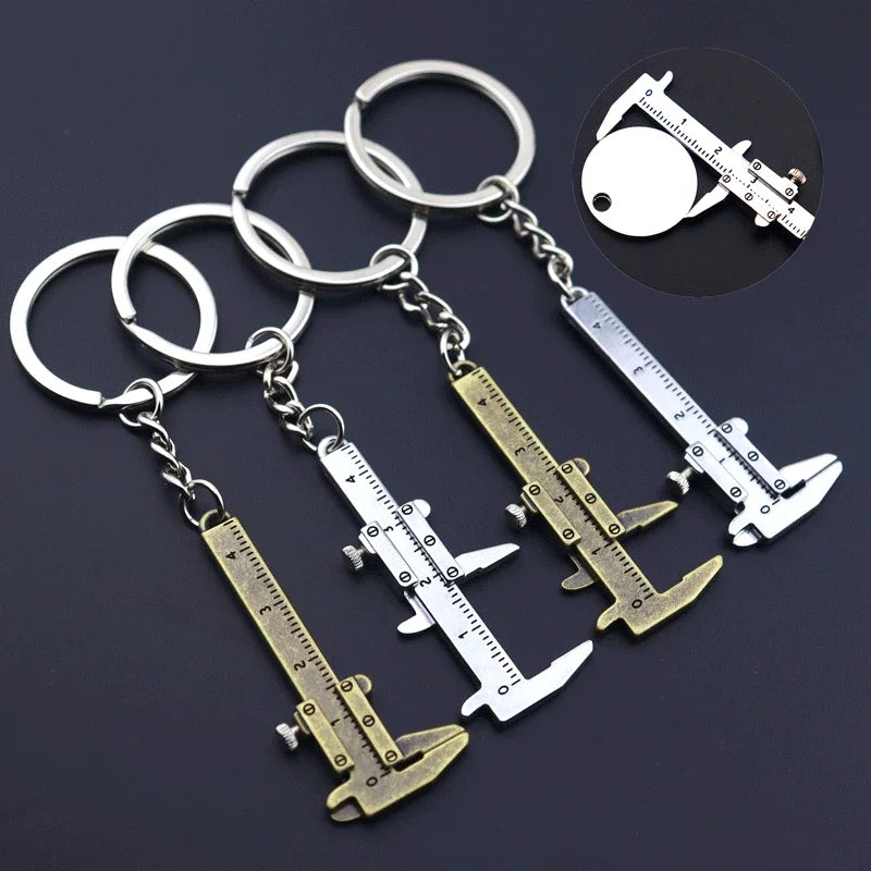 Mini vernier caliper bolso chaveiro ornamentos pequeno 3d móvel precisão medida ferramenta acessórios slider régua liga Pi-Mart