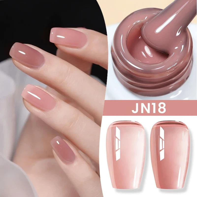 BORN PRETTY 83 Colors 10ml Jelly Nude Gel Nail Polish Autumn Amber Semi Transparent Manicure Soak off UV LED Nails Gel Varnish Tri Light Beauty
