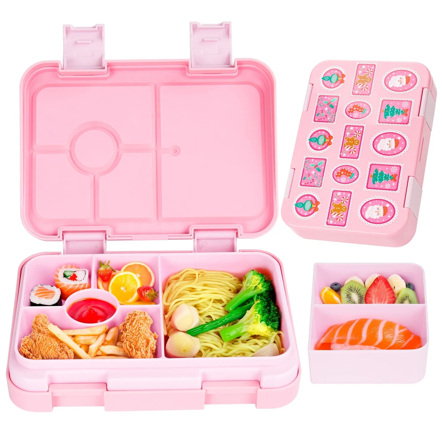 Adorable Kids Lunch Box Student Microwave Safe Travel Bento Box Halloween Container Portable Leak Proof Fruit Salad Bento Box LadyShow.Store
