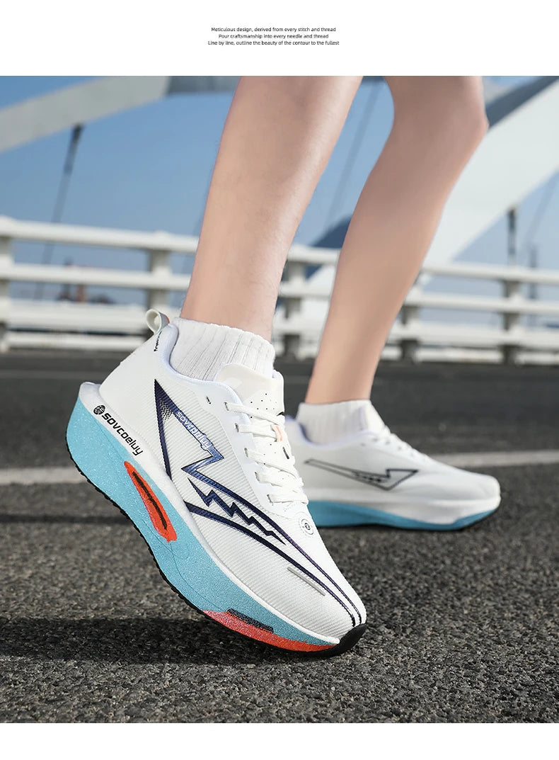 2026 Running Shoes Carbon Board Marathon Men Sports Breathable Lightweight Women's Comfy Athletic Antiskid Sneakers Casual New Pi-Mart