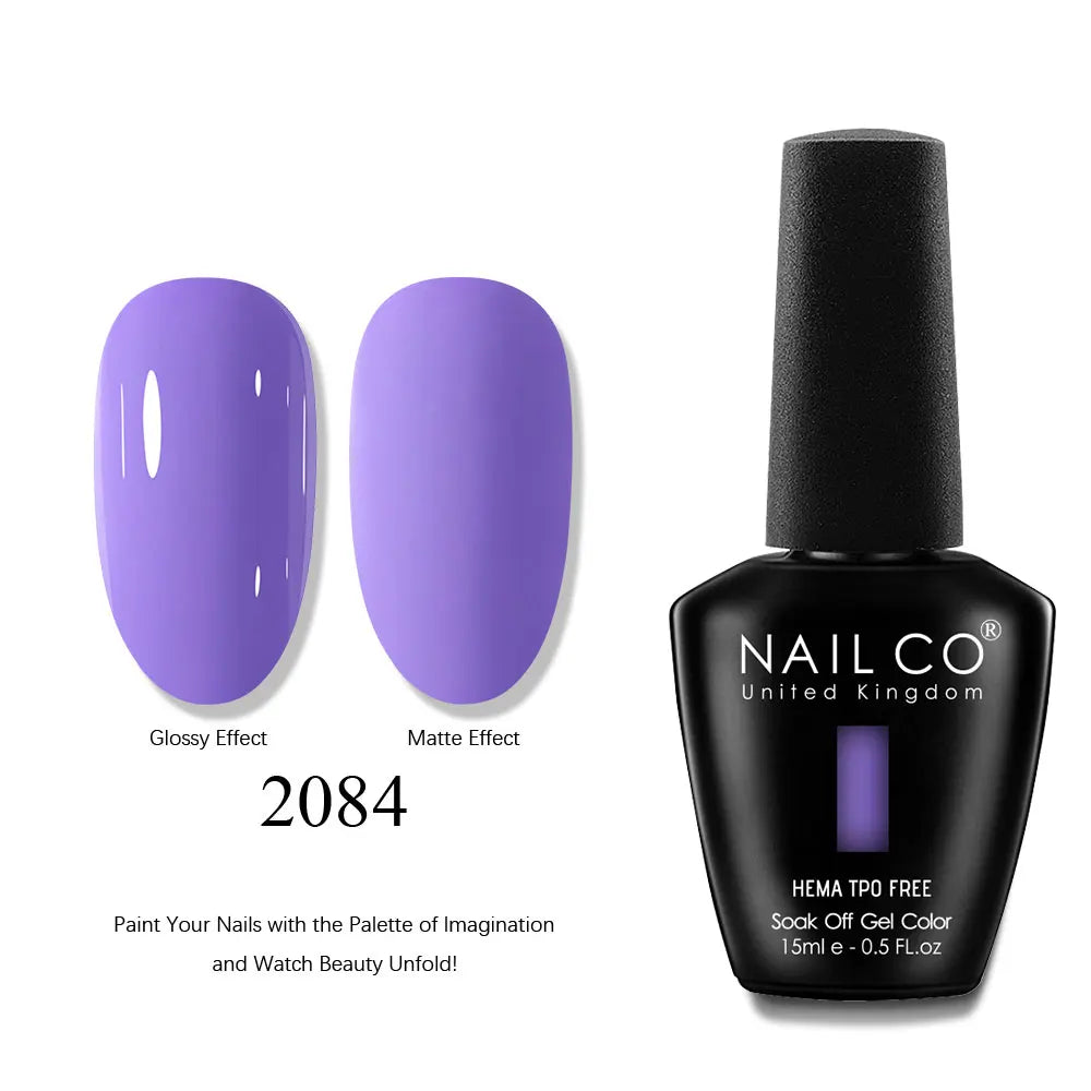 NAILCO 15ml Nails Art Gel Lack Polish Summer Hybrid Nail Varnish Manicure UV Top Coat Base HEMA TPO FREE Esmalte Nail Gel Polish Tri Light Beauty