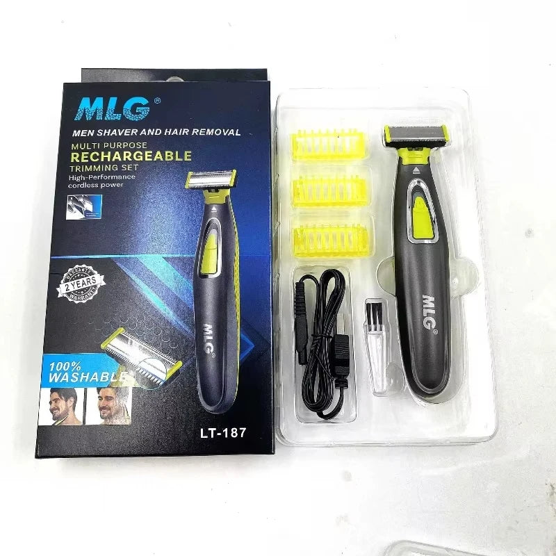 MLG Electric Shaver For Men and Women Portable Full Body Trimmer USB T Shaped Blade Razor For Beard Armpit For Washable Pi-Mart