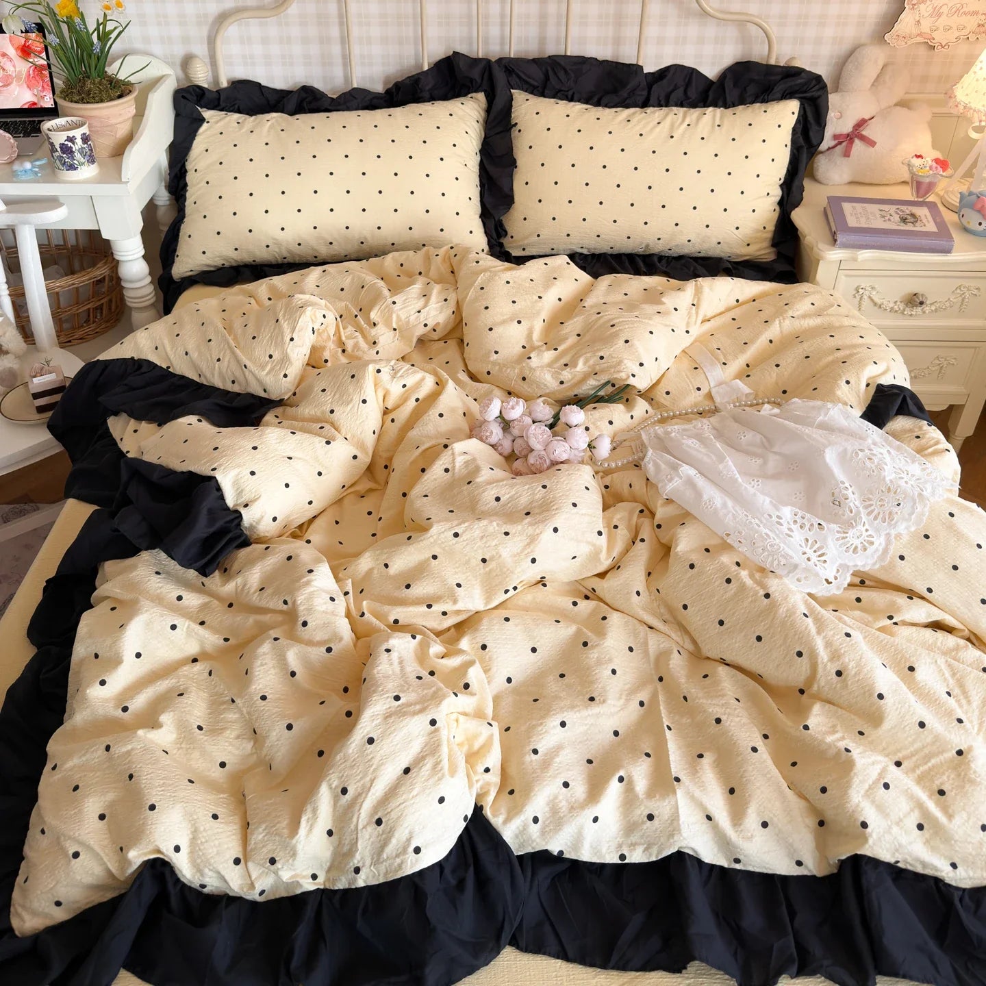 Stripe Bedding Comforter Set with Pillowcase bed sheet Single Full Size Bed Linen Duvet Cover Set Queen/King Double Single Bed LadyShow.Store
