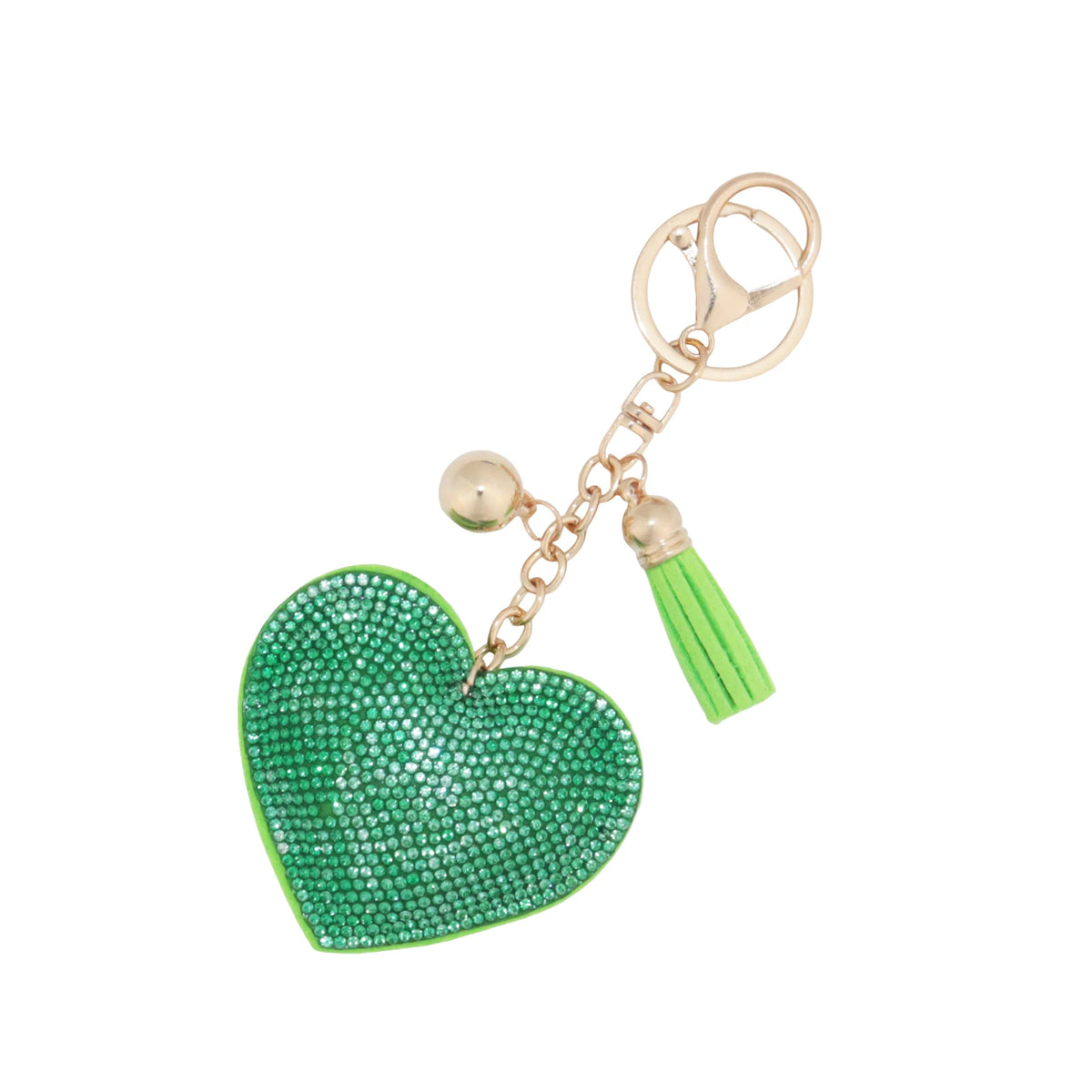 Rhinestone Heart Finger Keychain Bling Crystal Strap Pendant for Key Keychain Handbag Wallet Key Accessories Gift for Women Pi-Mart