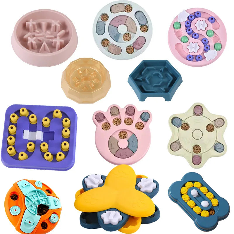 Dog Puzzle Toys Slow Feeder Interactive Increase IQ Food Dispenser Non-Slip Slowly Eating Bowl Cat Dogs Food Games Pi-Mart